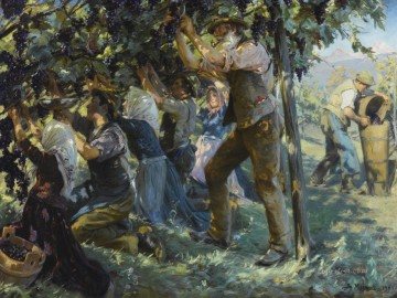 チロルのワイン収穫 ペダー・セヴェリン・クロイヤー Oil Paintings